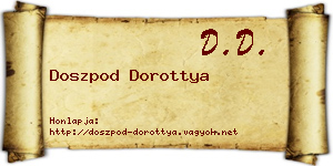 Doszpod Dorottya névjegykártya